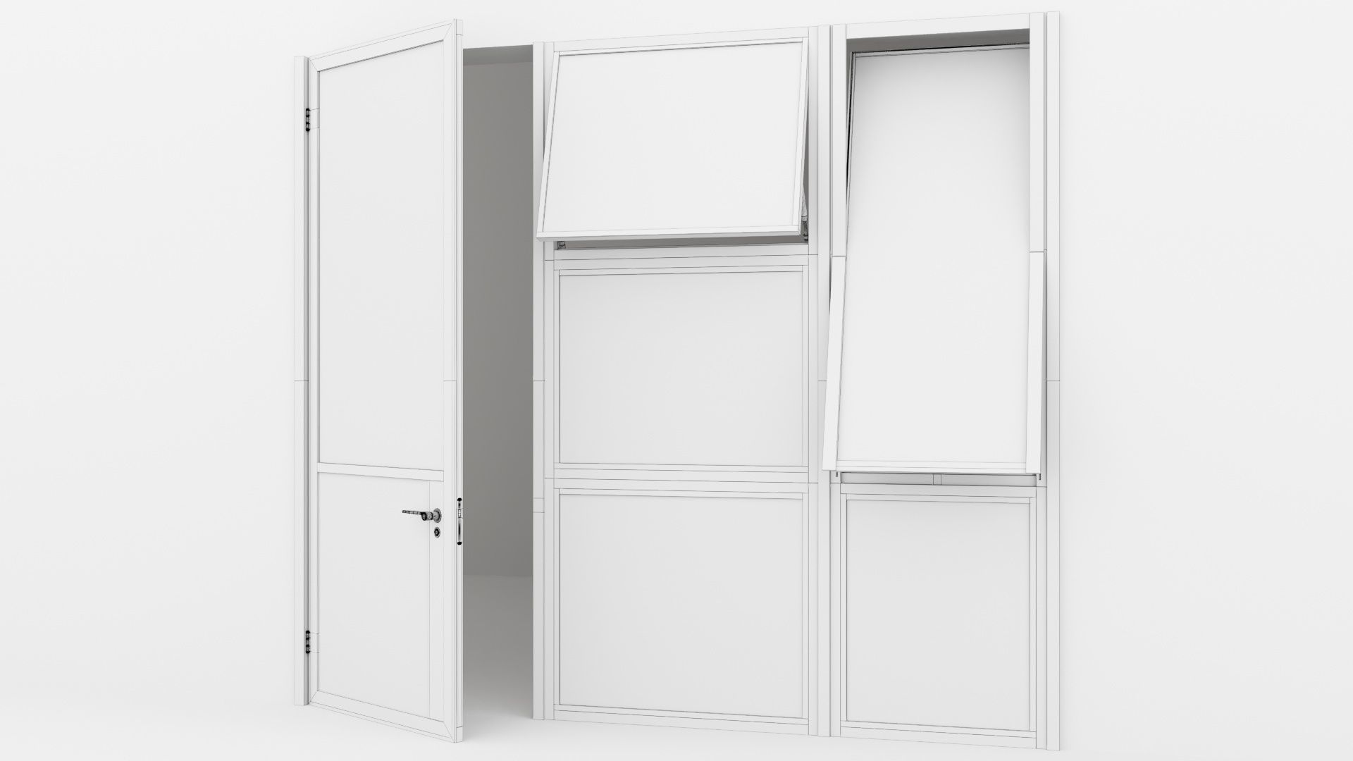 Aluminium door 17 3D model_5