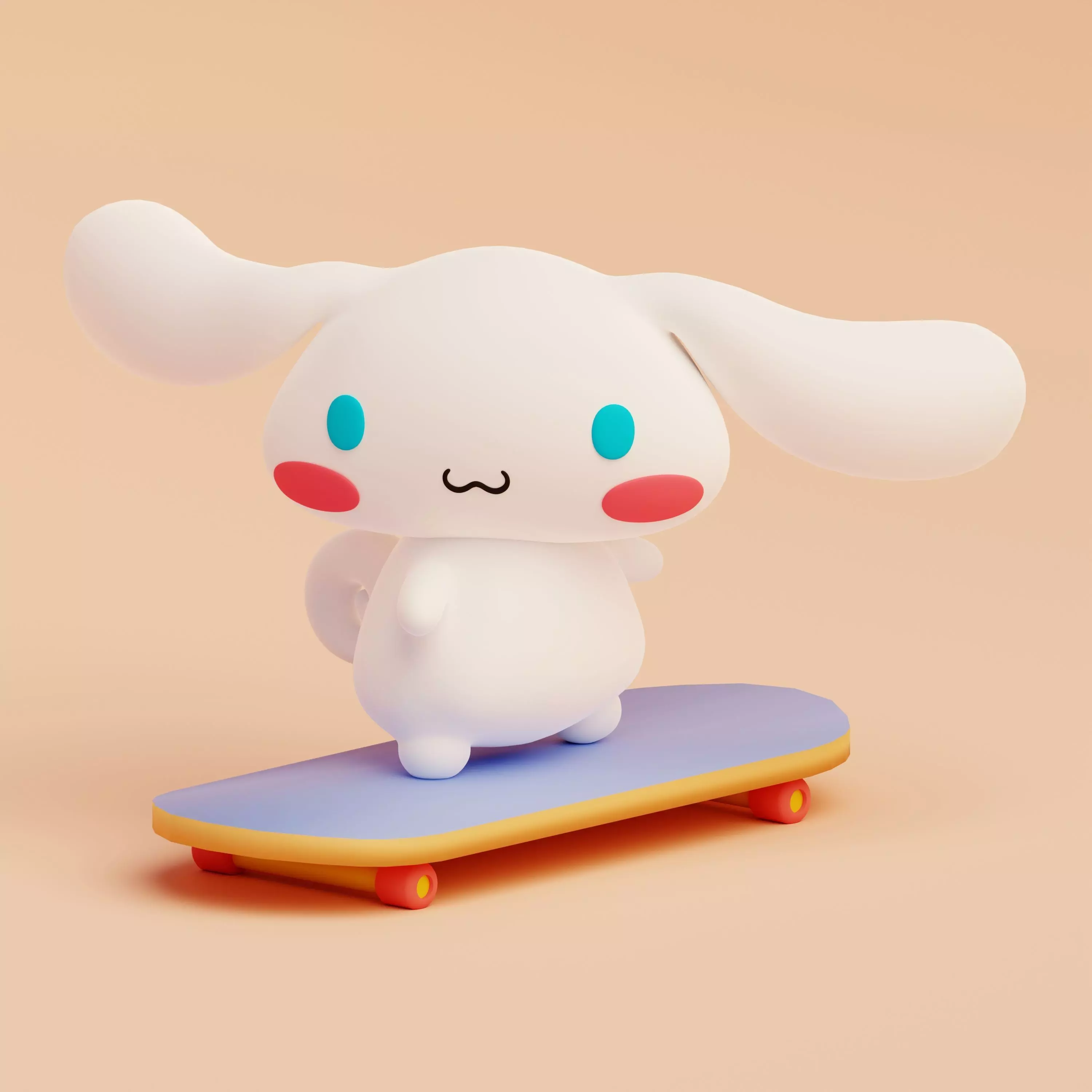 Cinnamoroll 3D Modeling - Blend File Free 3D model