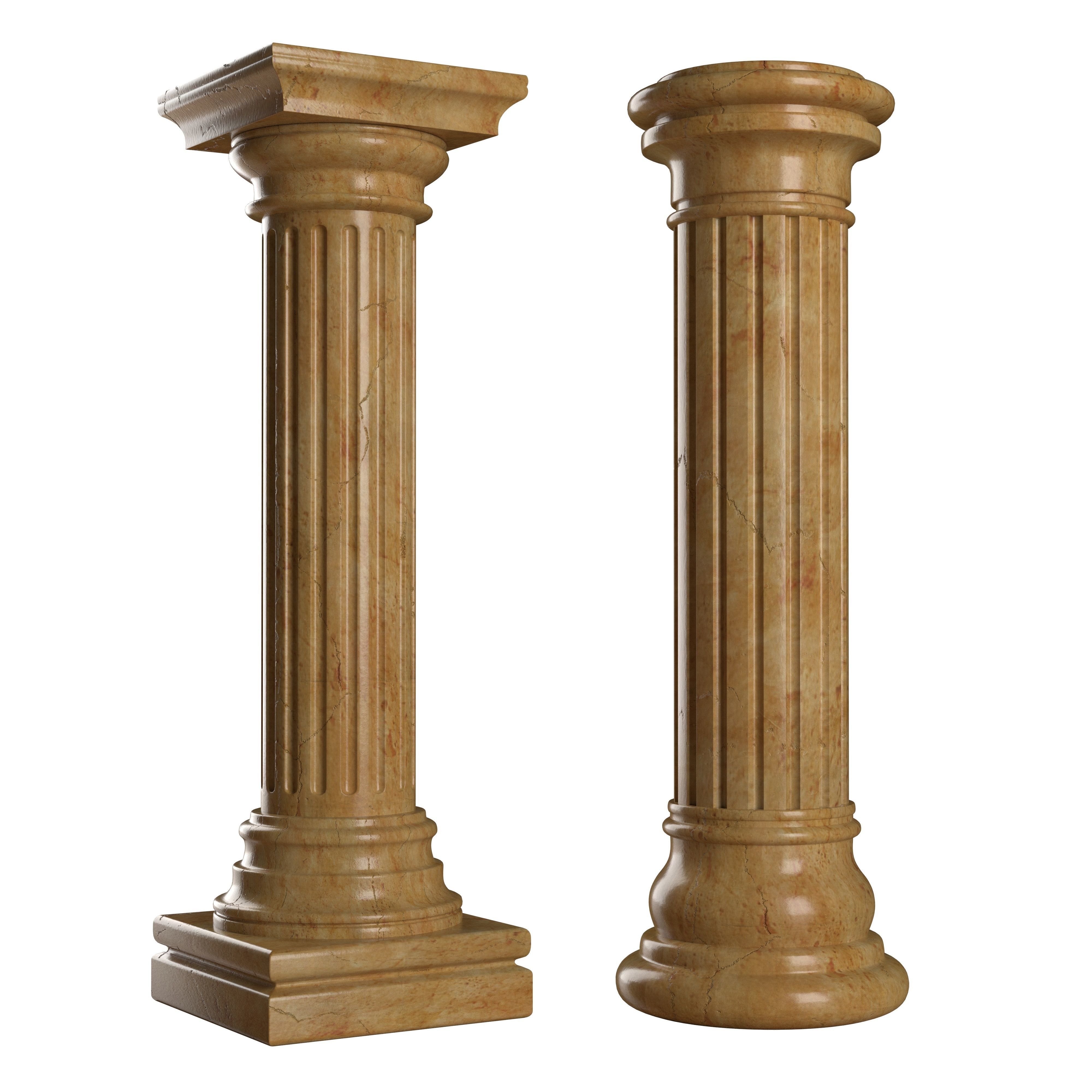 Pillar01 marble column 3D model_5