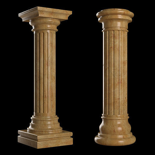 Pillar01 marble column 3D model