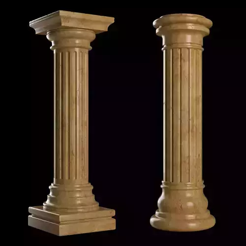 Pillar01 marble column 3D model