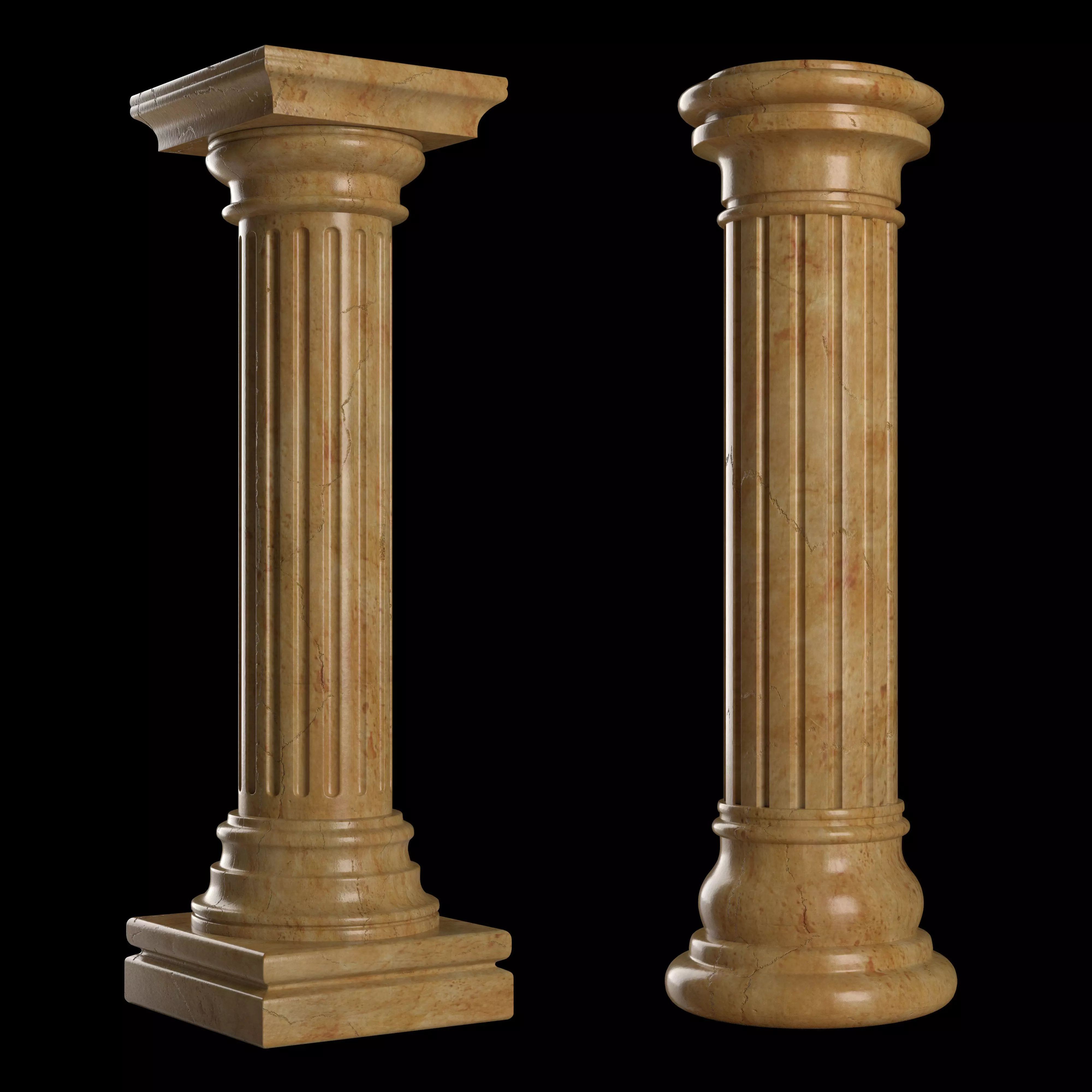 Pillar01 marble column 3D model_0