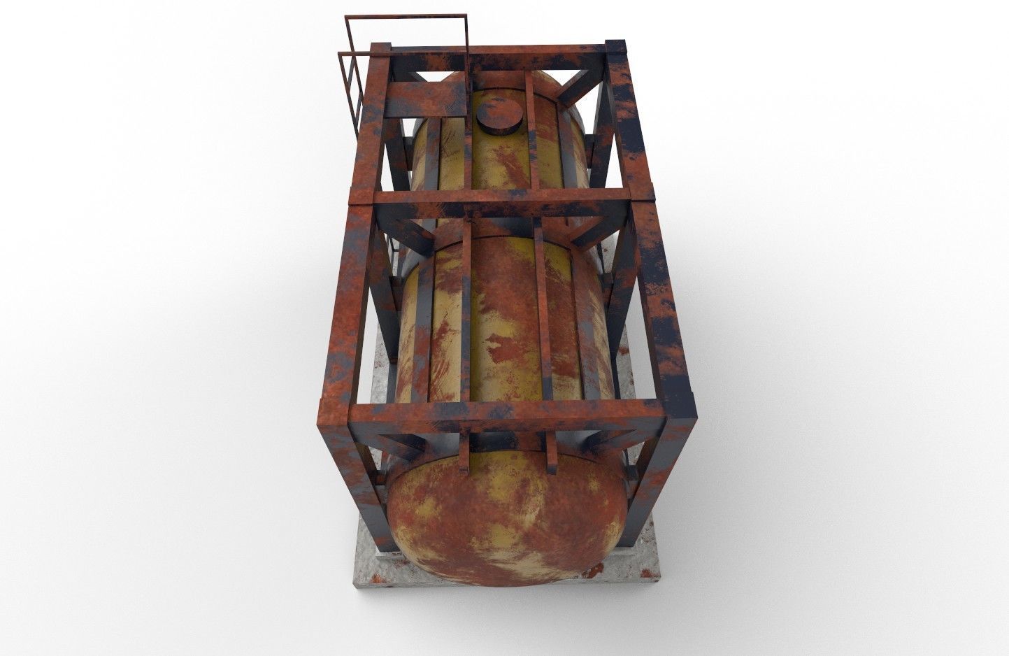 liquid tank M3 - Old Low-poly 3D model_26