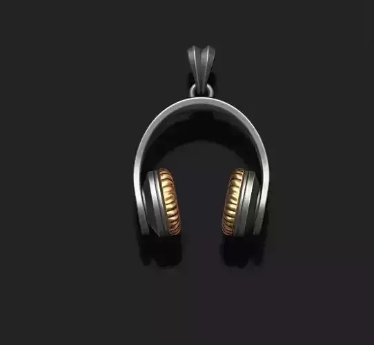 Headphones pendant 3D print model