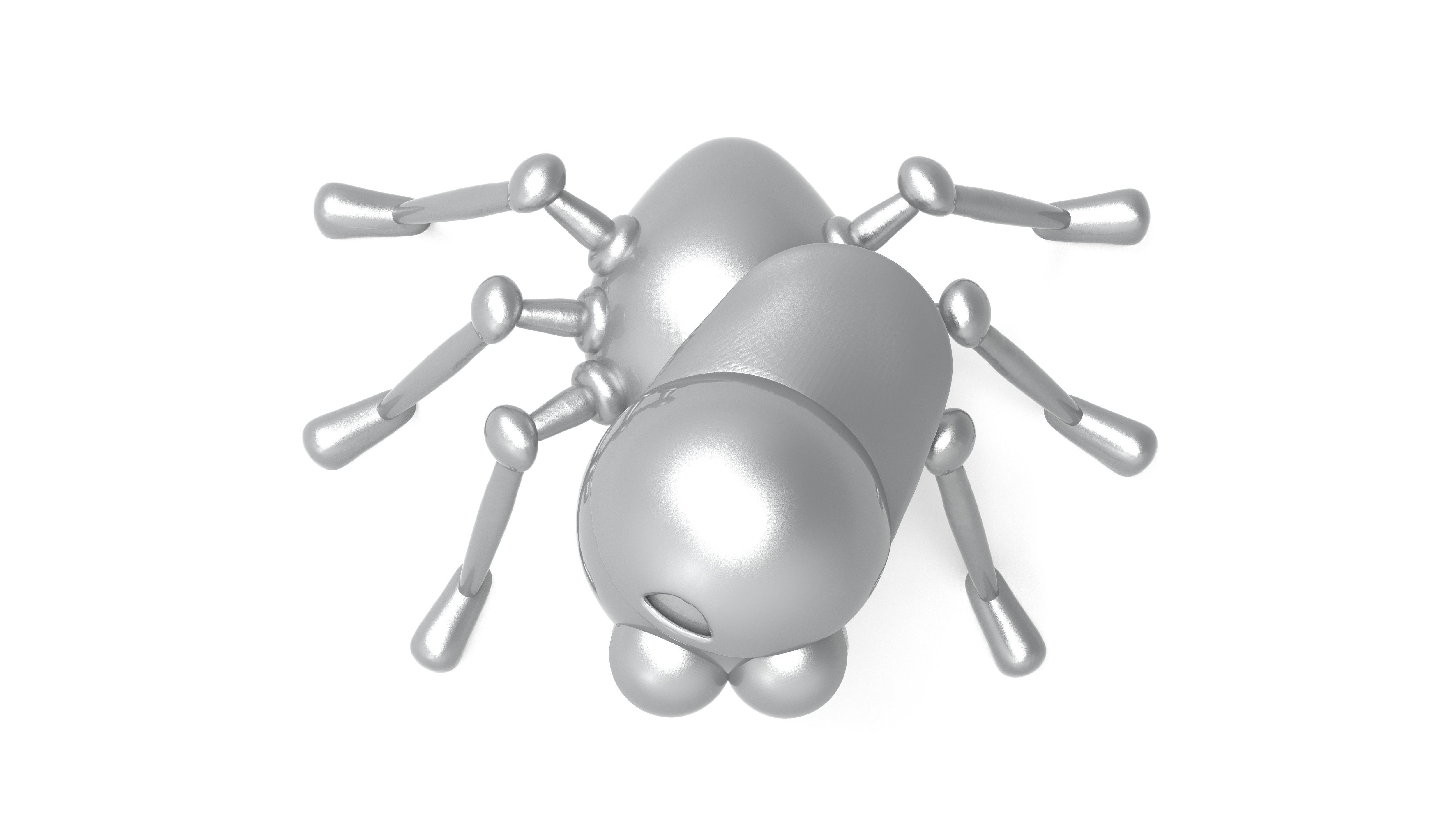 Cute Spider Robot Character 3D print model_5