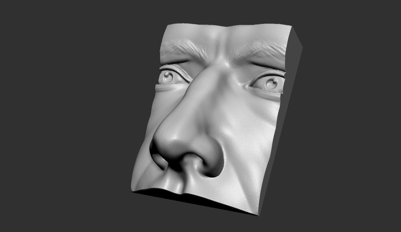 Male Face 3D print model_3