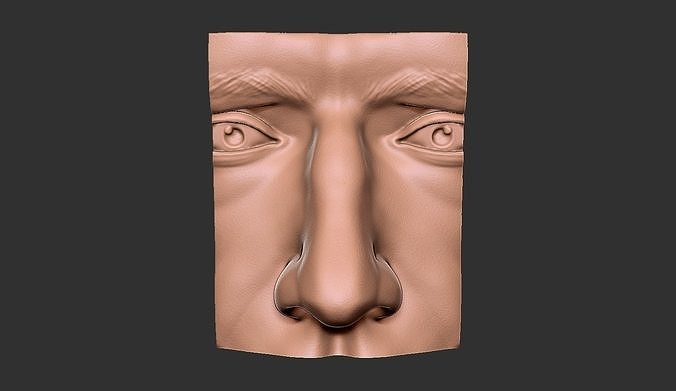 Male Face 3D print model