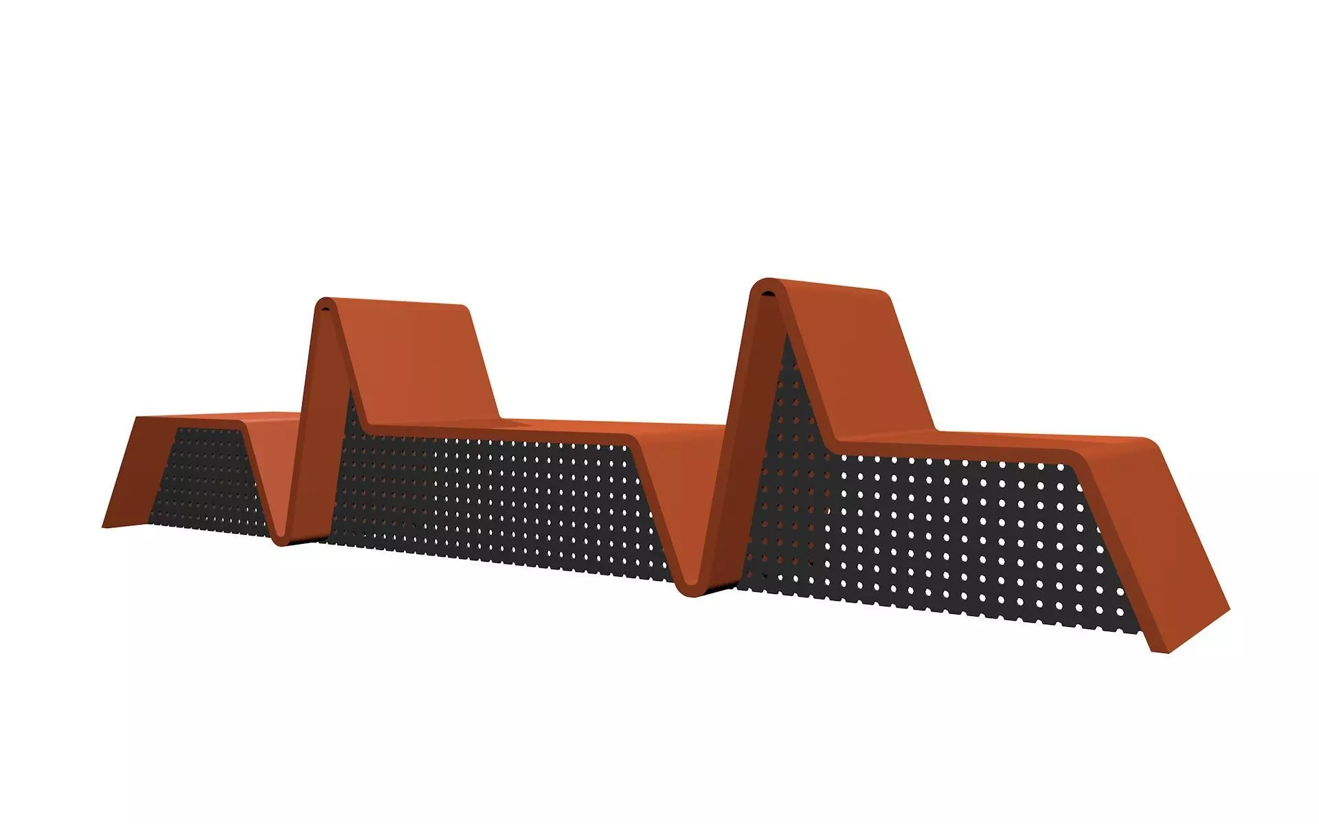 wave bench Free 3D model