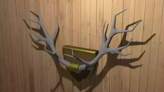 Low Poly Deer Antler Support 3D model