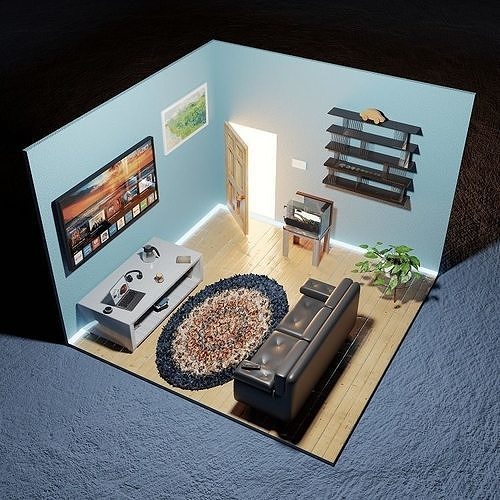 Isometric Room 3D model