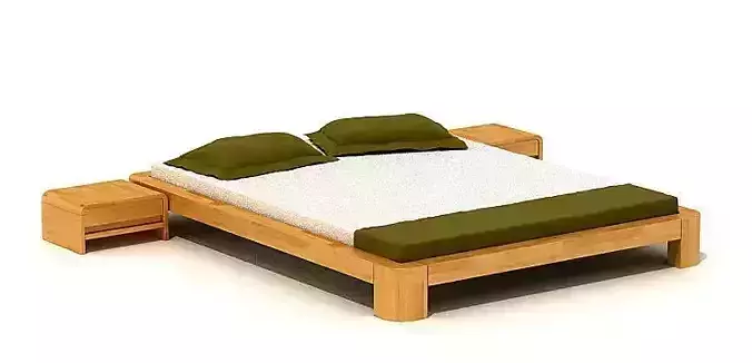Modern Wood Bedroom Set 3D model