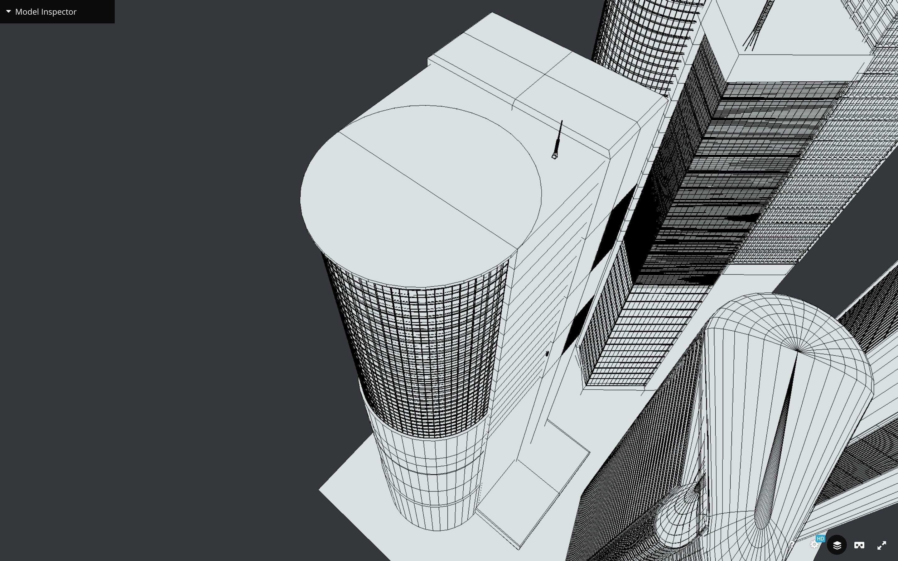 Low Poly Futuristic Sci-fi Skyscraper City Block Low-poly 3D model_20