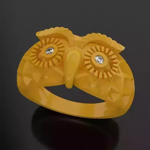 Owl Ring 3D print model