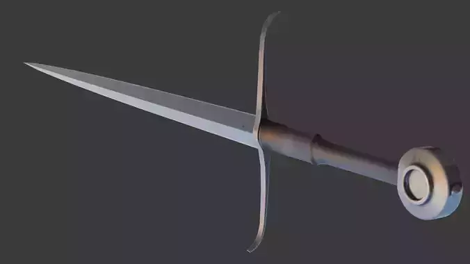 Estoc sword Low-poly 3D model