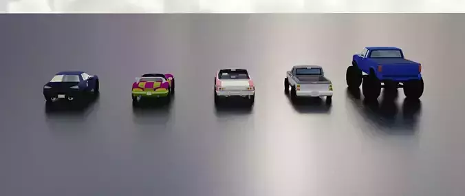 Low poly cars pack