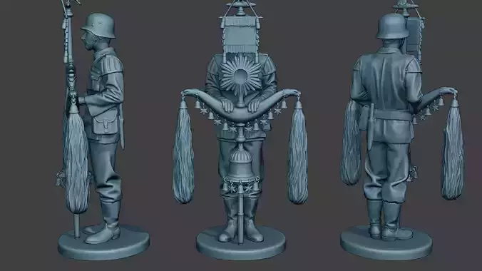 German musician soldier ww2 Stand Schellenbaum G8 3D print model