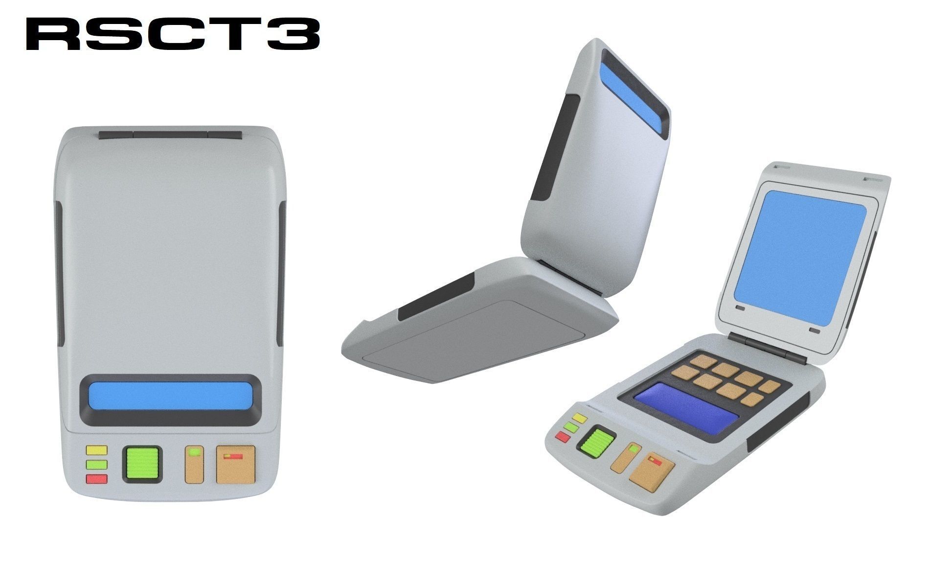 Rick Sternbach TNG Concept Tricorder 3  3D print model_3
