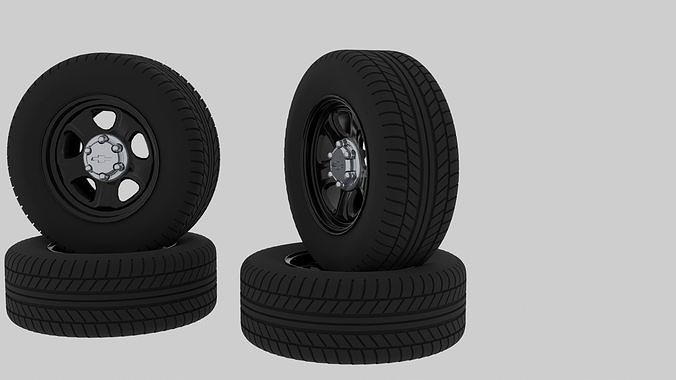 Police  Steelies  Chevy  branded 3D model