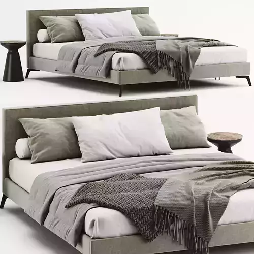 Bed Meridiani Sotone Up 3D model