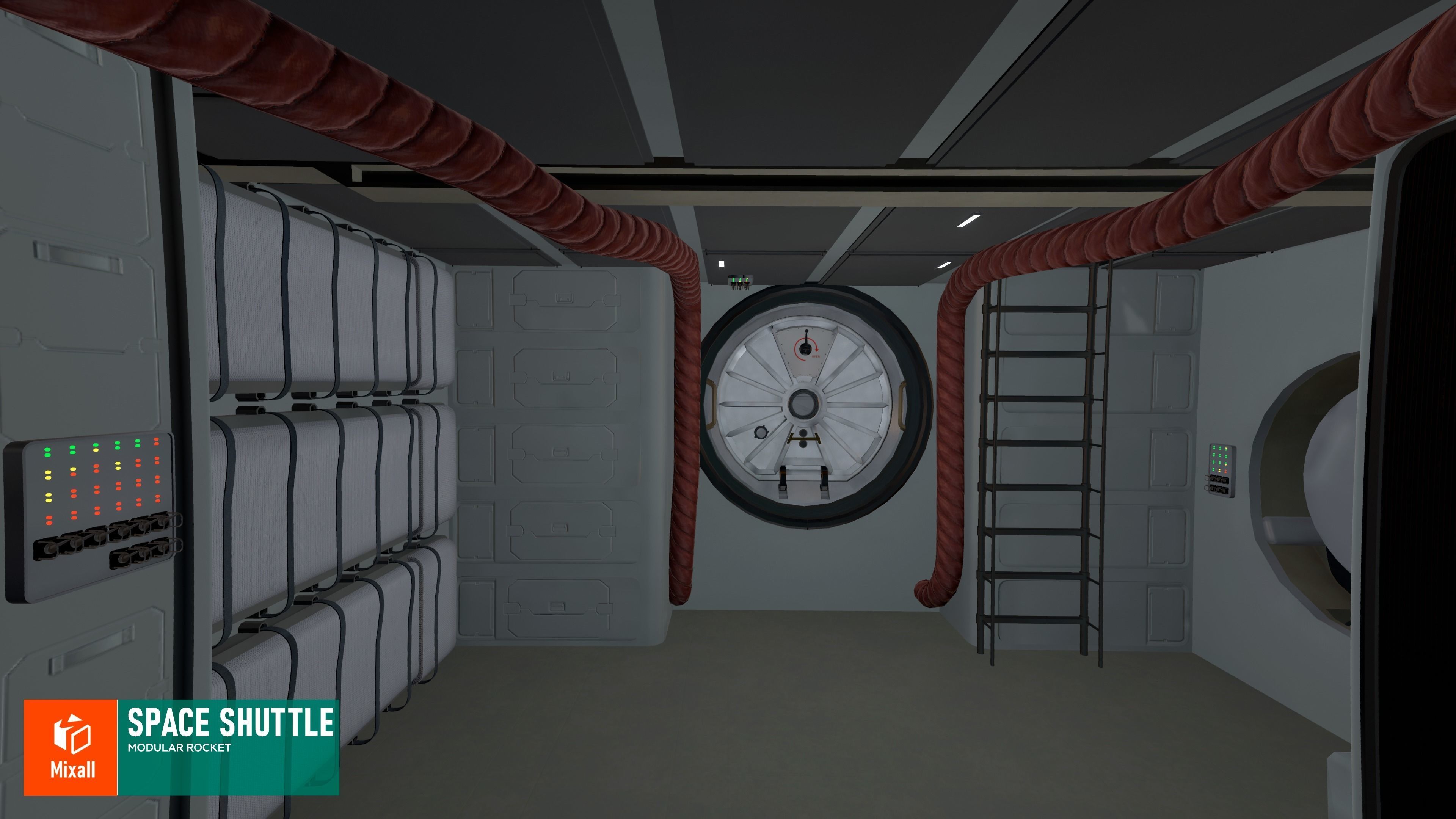 Space shuttle - modular rocket 3D model_7