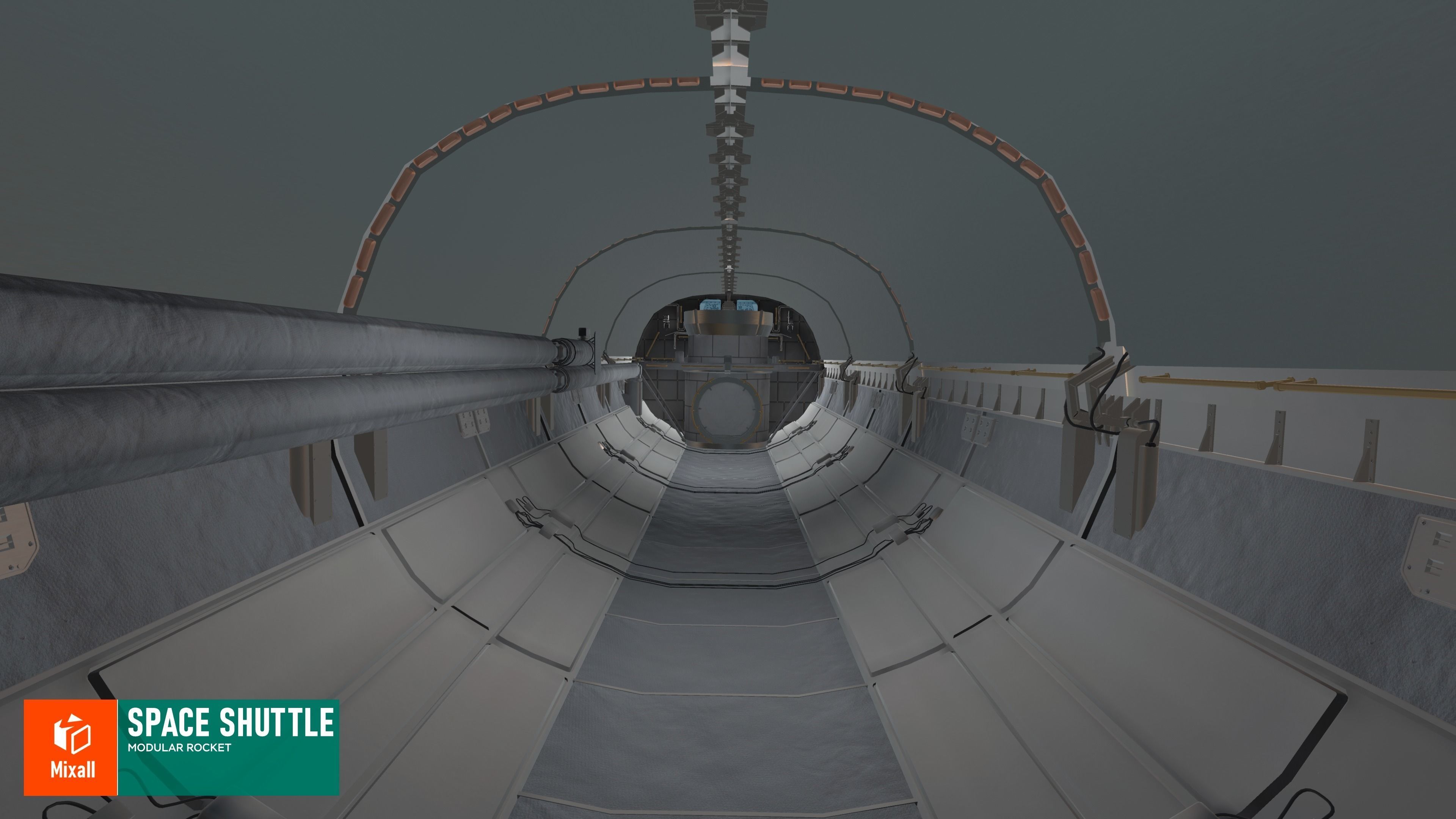 Space shuttle - modular rocket 3D model_8