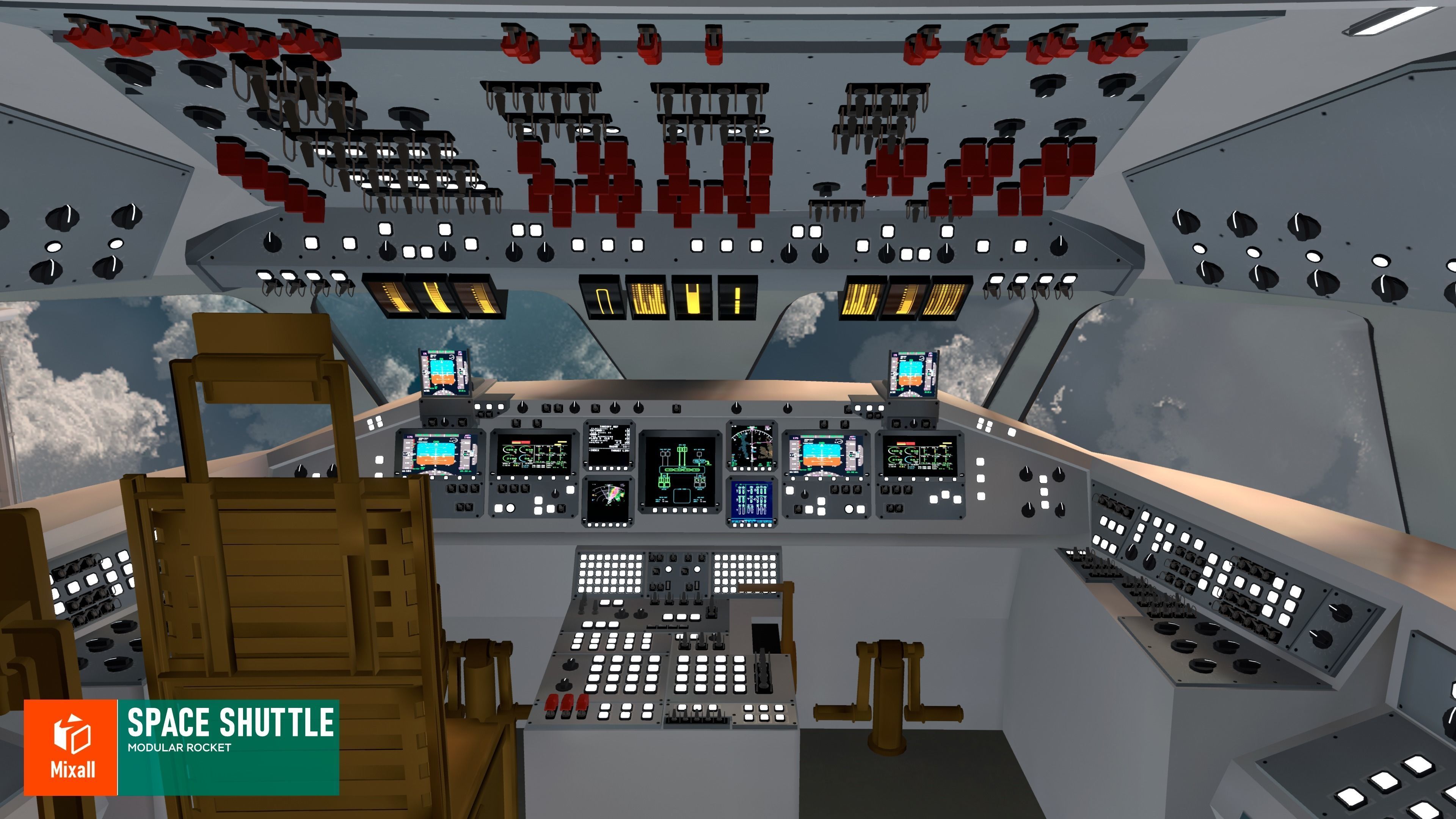 Space shuttle - modular rocket 3D model_4