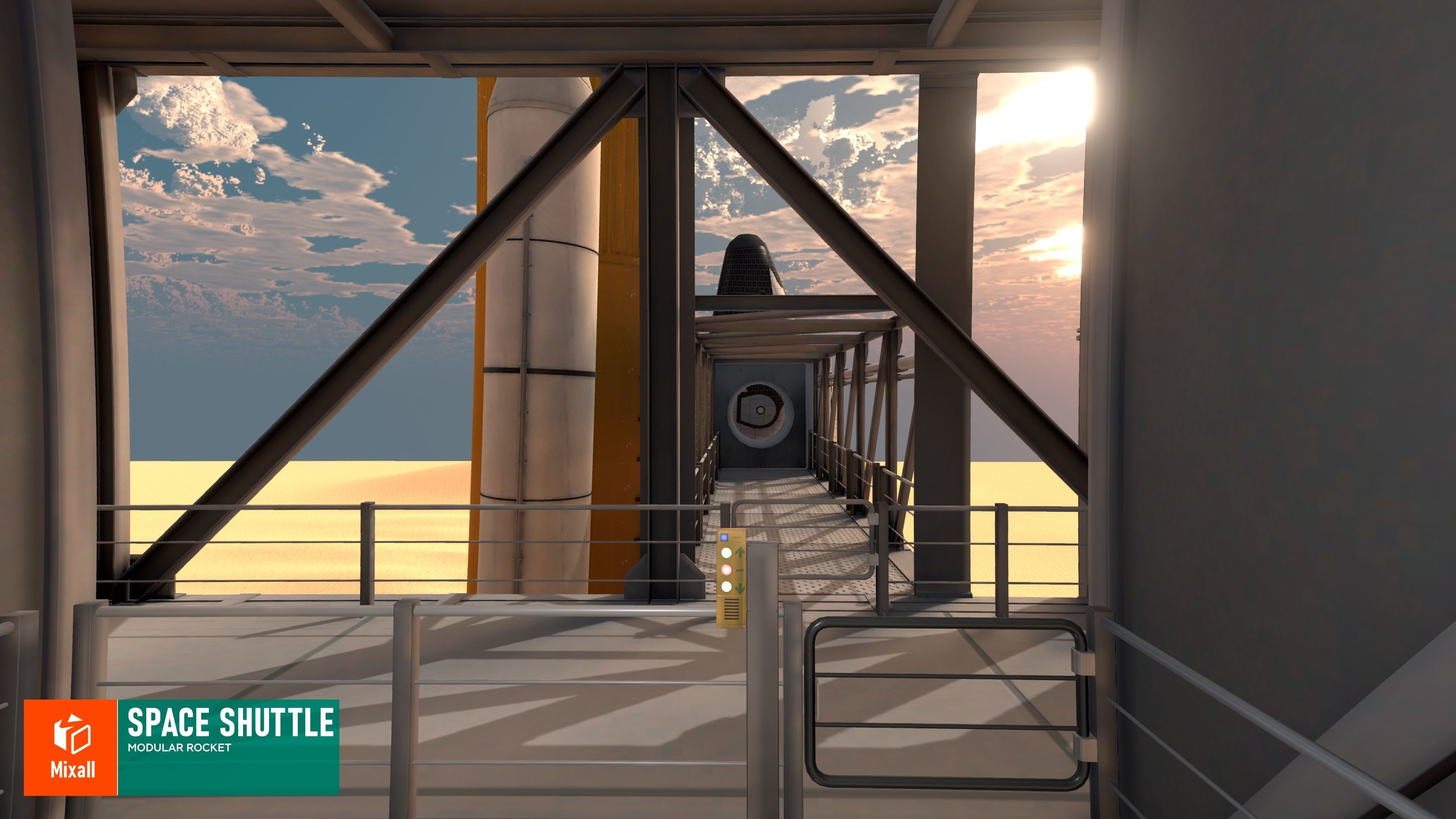 Space shuttle - modular rocket 3D model_12