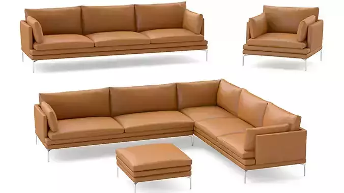 Orange Comfort Sofa-  Full Size