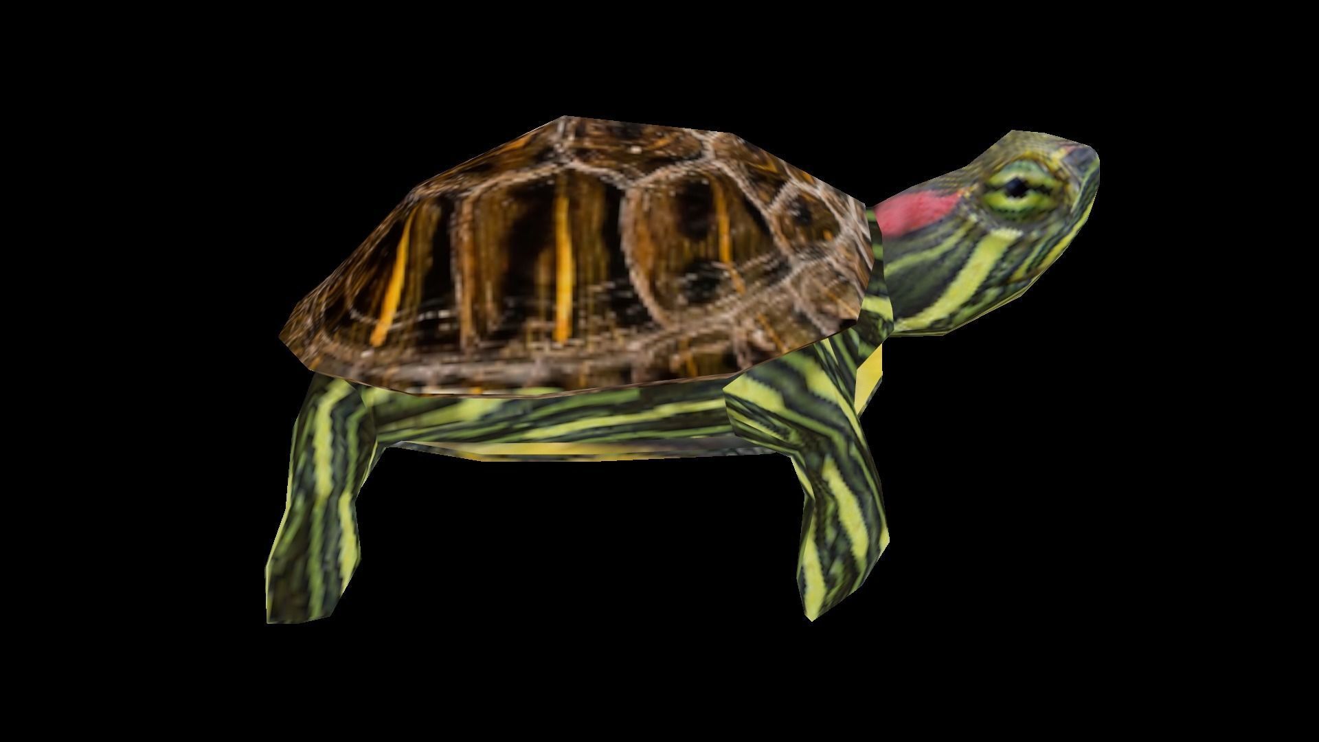 PSX Style Turtle Low-poly 3D model_3