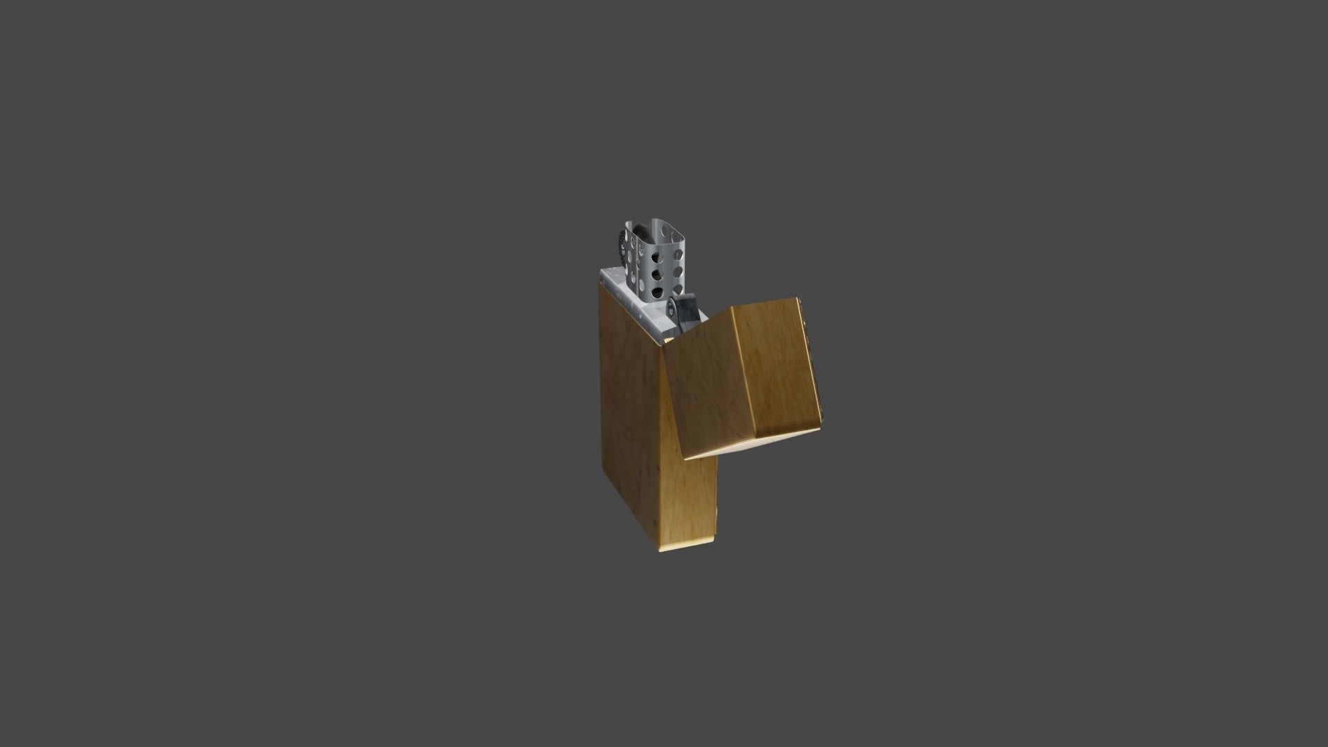 lighter zippo Low-poly 3D model_3