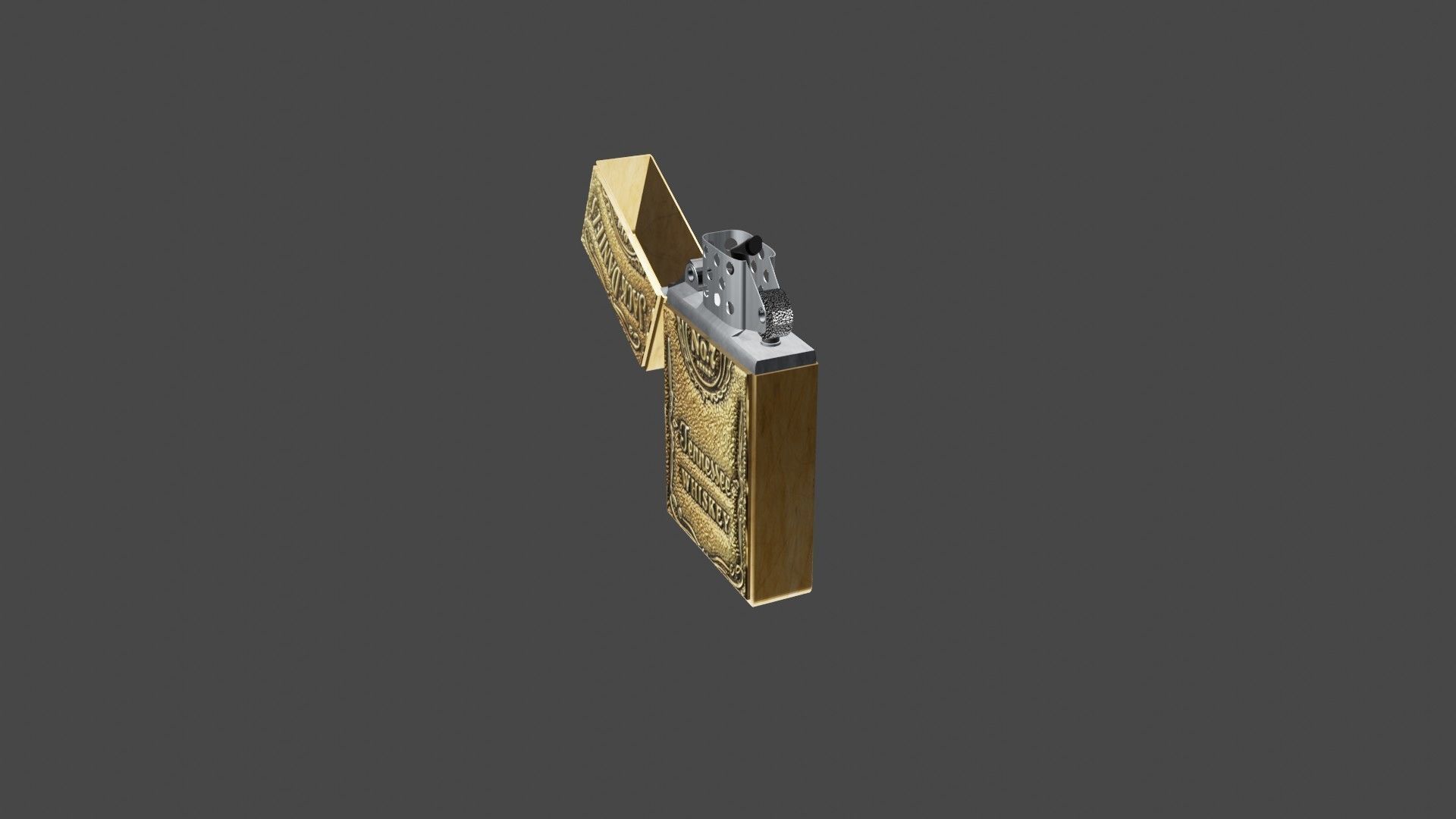 lighter zippo Low-poly 3D model_5
