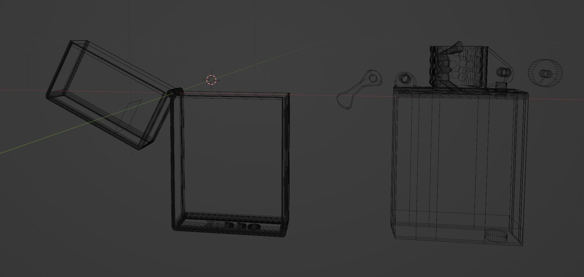 lighter zippo Low-poly 3D model_9