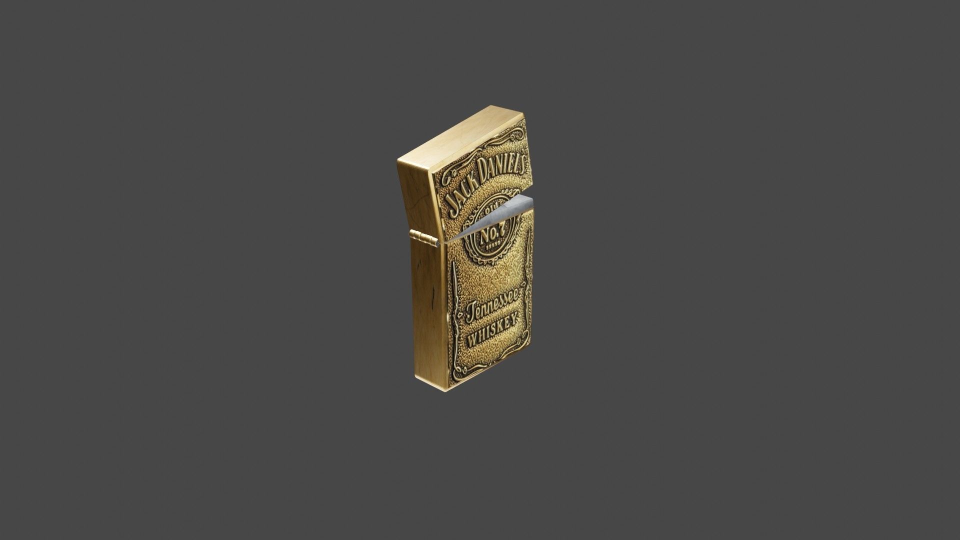 lighter zippo Low-poly 3D model_2