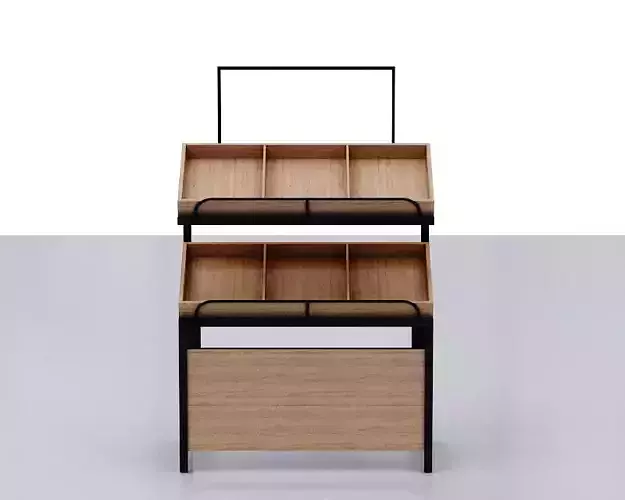Stall model food display rack - wood