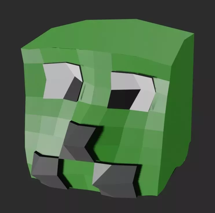 Creeper head Free 3D model