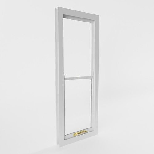 Slim Non-Bar Sash Window 3D model