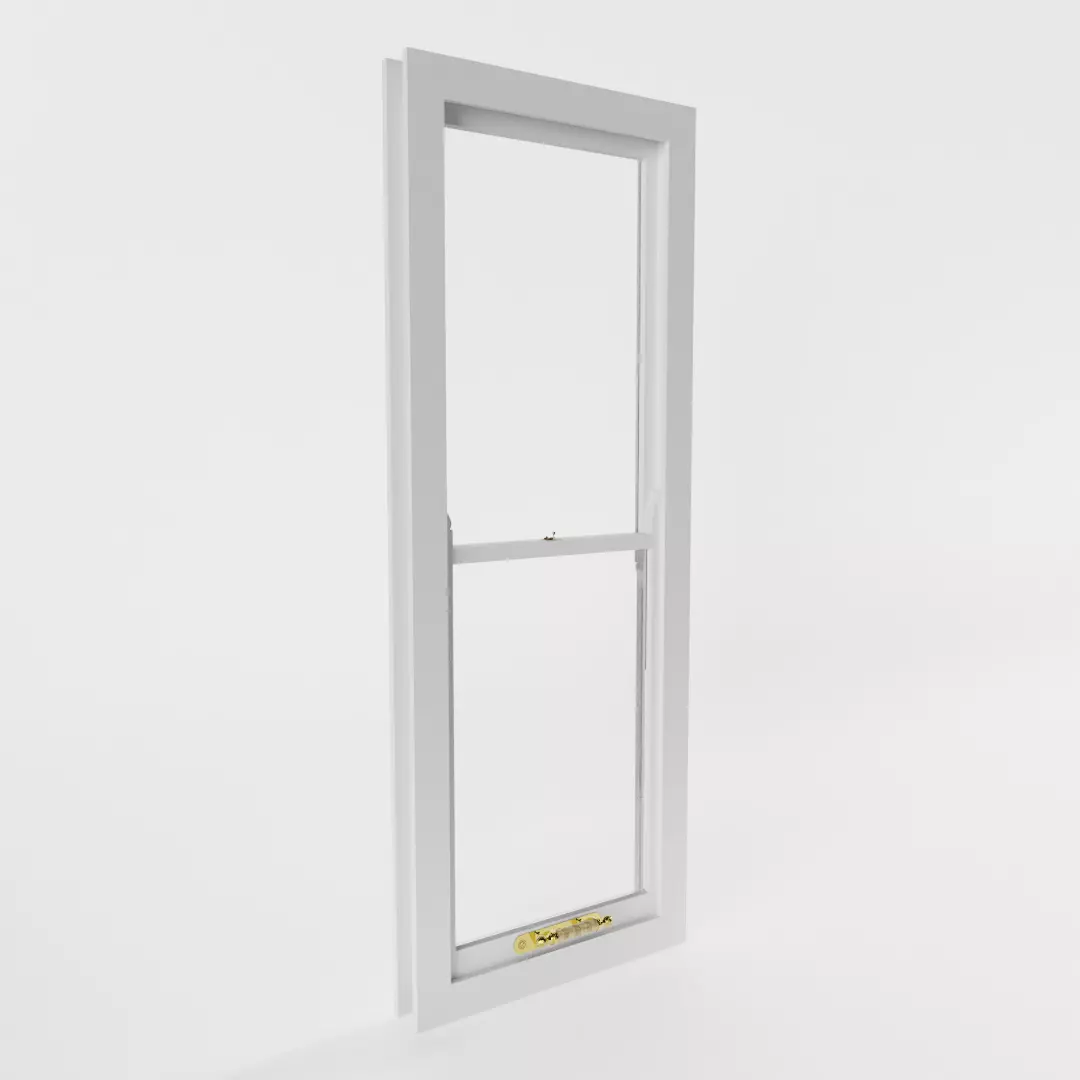 Slim Non-Bar Sash Window 3D model_0