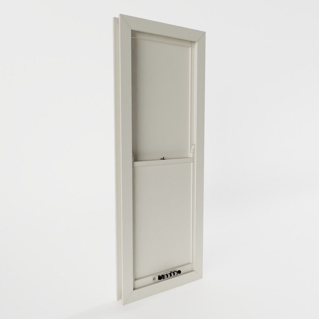 Slim Non-Bar Sash Window 3D model_6