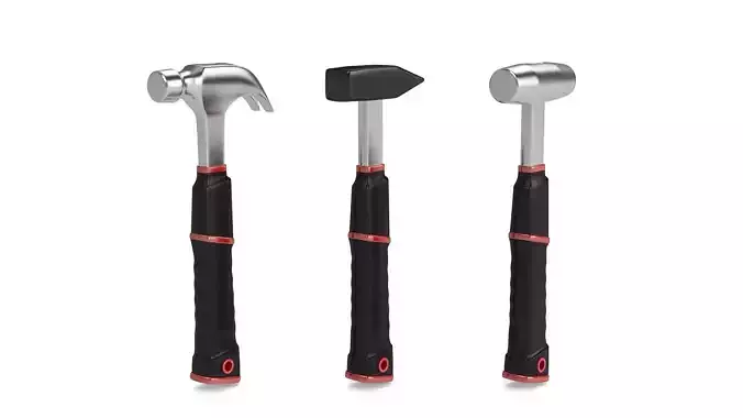 Hammers ratchet wrench Low-poly 3D model
