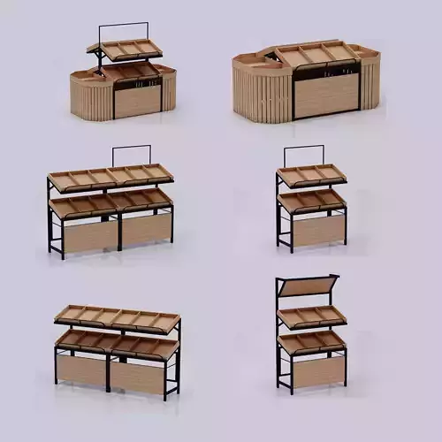 Stall models Low-poly 3D model