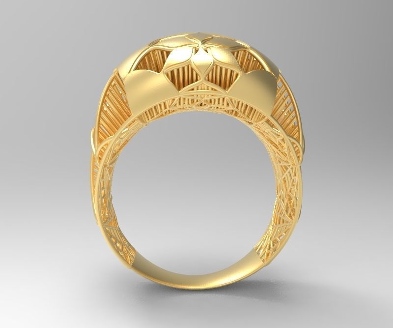Ultra Vision Geometric Architecture Ring - Eu 58 3D print model_6