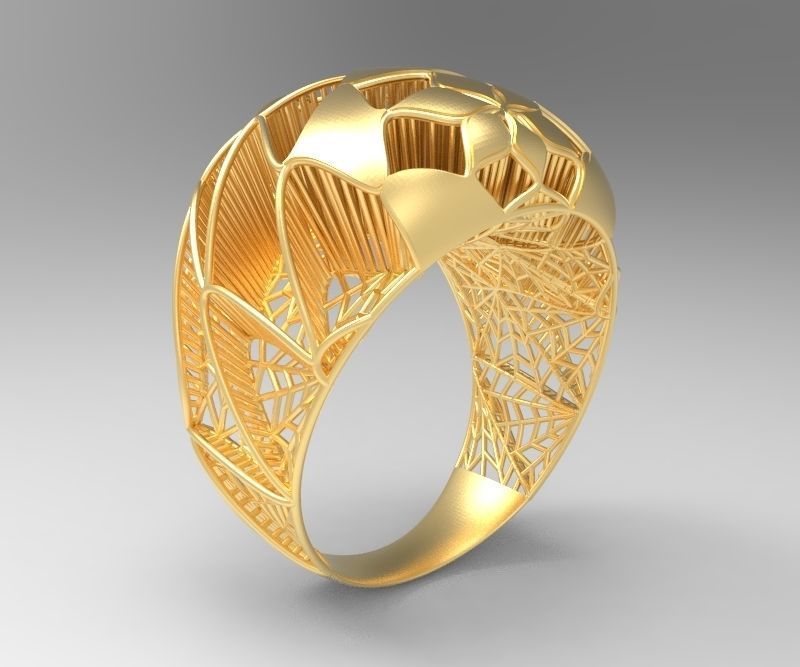 Ultra Vision Geometric Architecture Ring - Eu 58 3D print model_1