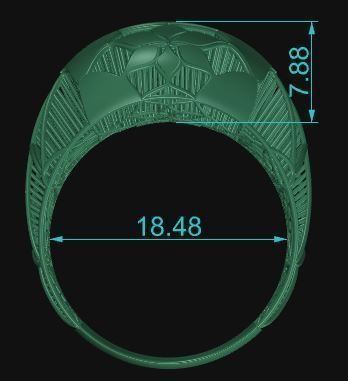 Ultra Vision Geometric Architecture Ring - Eu 58 3D print model_3