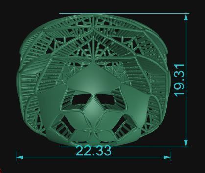 Ultra Vision Geometric Architecture Ring - Eu 58 3D print model_2