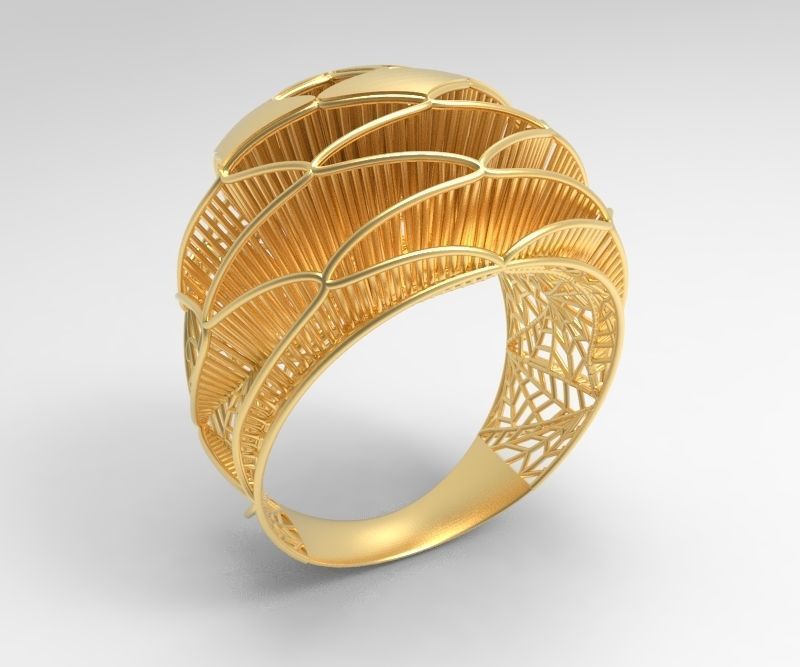 Ultra Vision Geometric Architecture Ring - Eu 58 3D print model_7
