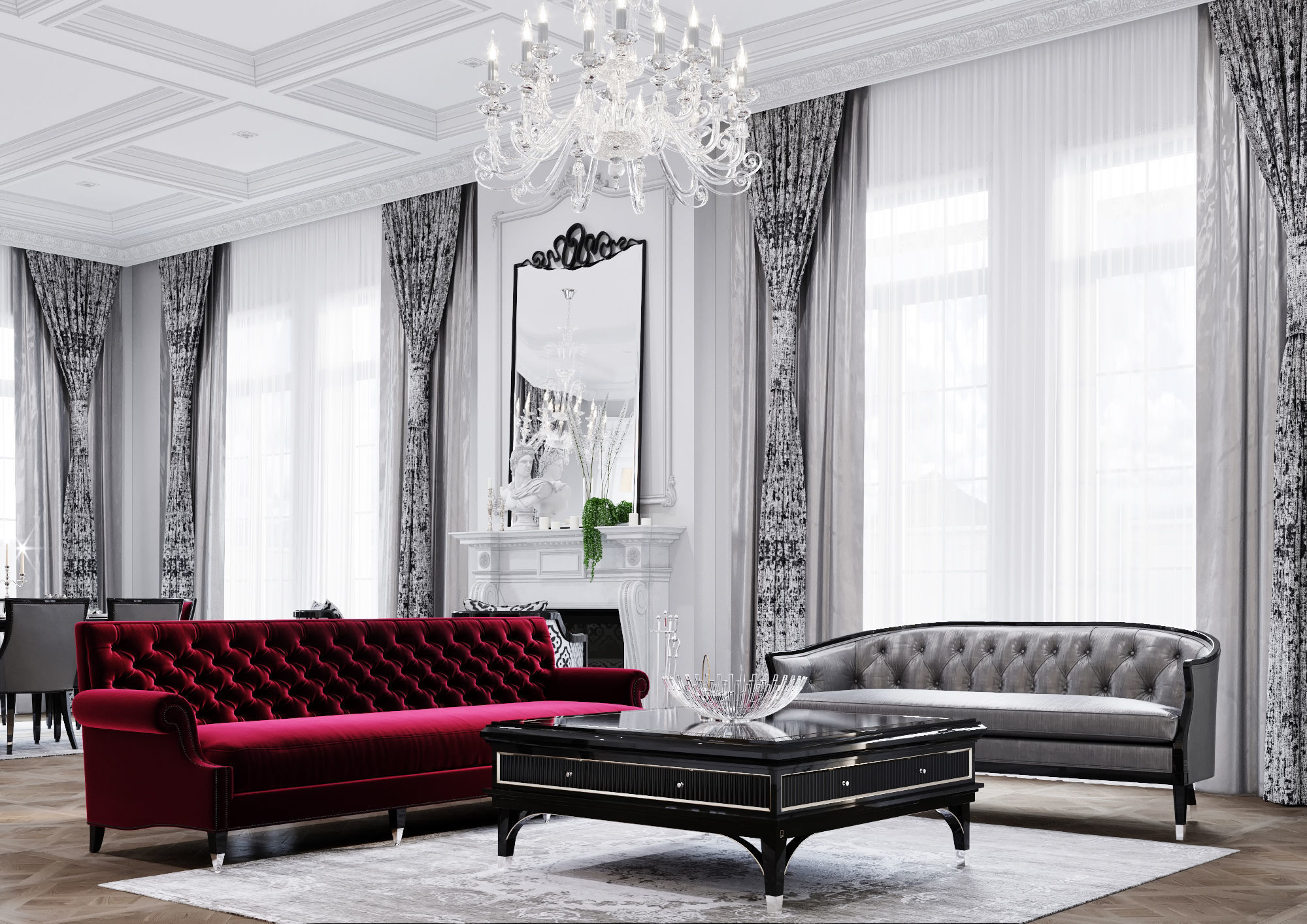 Interior Scene-2 for 3D Studio MAX and Corona Renderer  3D model_2