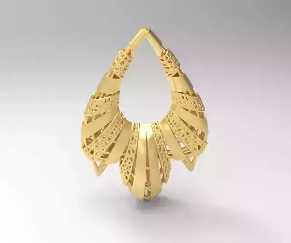 Ultra Vision Arabic Fashion Model Gold Pendant