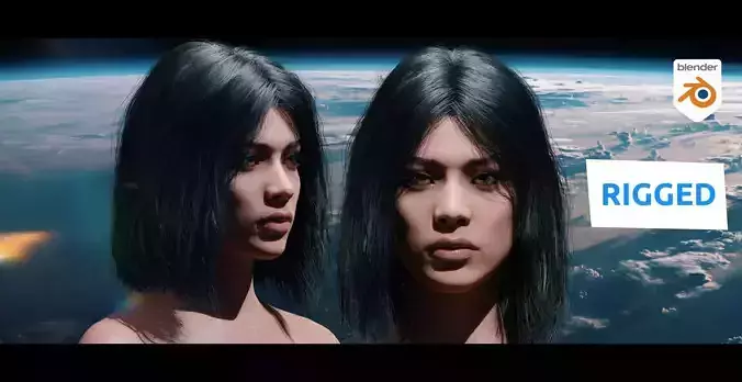 Xaya Rigged Realistic Female Character 