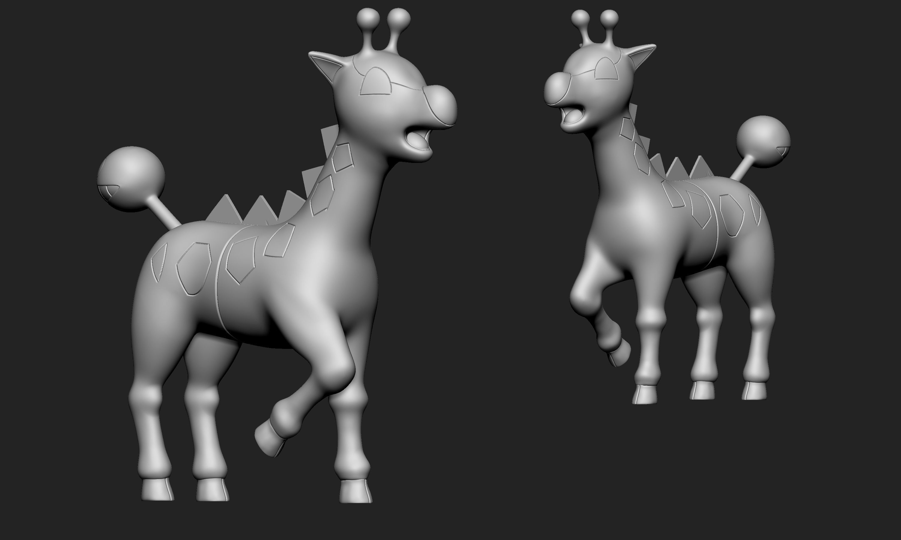 Pokemon - Girafarig 3D print model_3