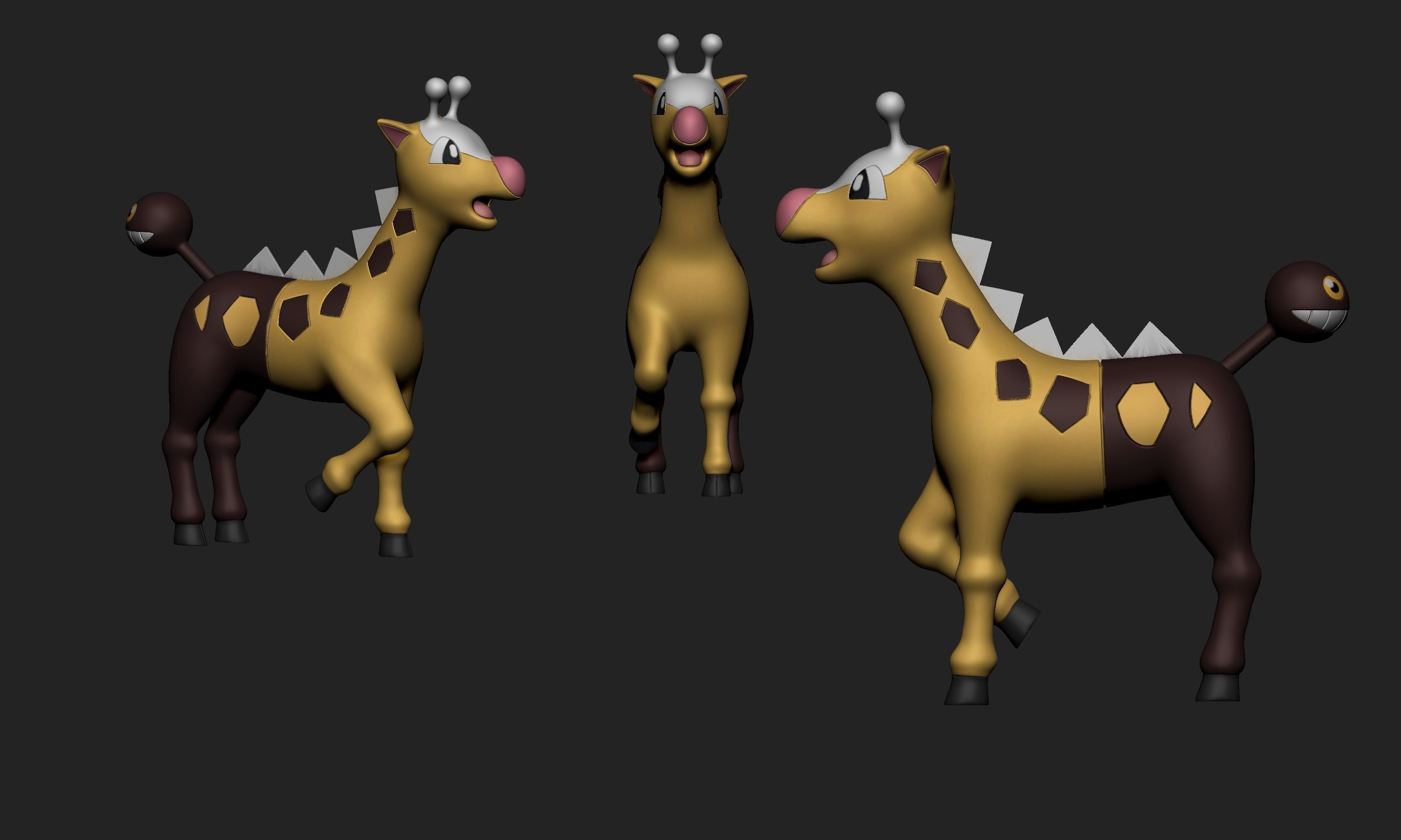 Pokemon - Girafarig 3D print model_1